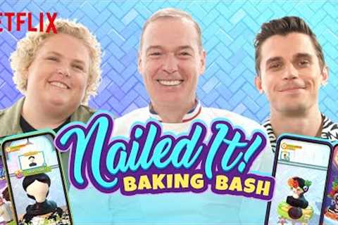 Antoni, Jacques & Fortune play Nailed It! Baking Bash mobile game | Netflix