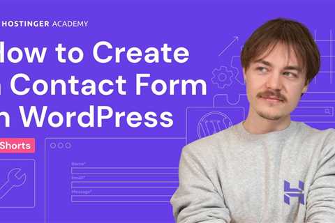 How to Create a Contact Form in WordPress Using WPForms #shorts