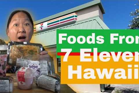 Foods From 7 Eleven Hawaii | Spam Musubi | Pork Hash | Ube Slurpees
