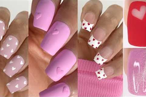 TRENDY VALENTINES DAY NAIL ART DESIGNS |  valentines day nails using gel nail polish at home 2023