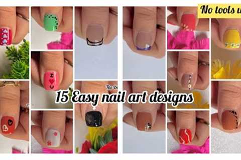 Easy nail art designs compilation || No tools nail art designs
