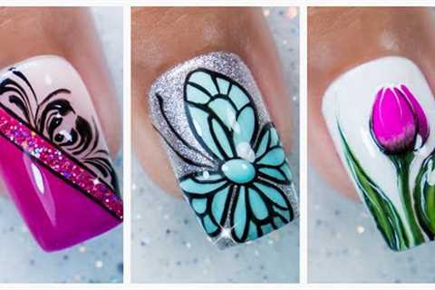 New Spring Nail Art Inspos 2023 | Tulip Nails | Easy Butterfly Nails