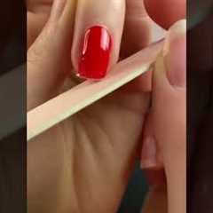High Gloss Red | Gel Nail Stickers #nailtutorial #asmr #nailart #oddlysatisfying