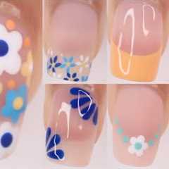 easy summer nail art designs for beginners 2024 , simple summer nail art compilation, flower nails