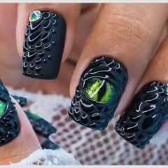 Snake Eye Nails Tutorial | Halloween Nail Art Ideas | Nail Art At Home