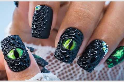 Snake Eye Nails Tutorial | Halloween Nail Art Ideas | Nail Art At Home