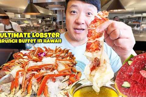 2 Hawaiian BUFFETS in ONE DAY! Epic LOBSTER BRUNCH vs. TRADITIONAL Hawaiian Food Buffet in Honolulu
